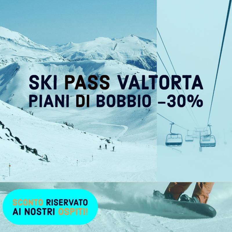 -30% Discount on Valtorta Piani di Bobbio Ski Resort ski pass